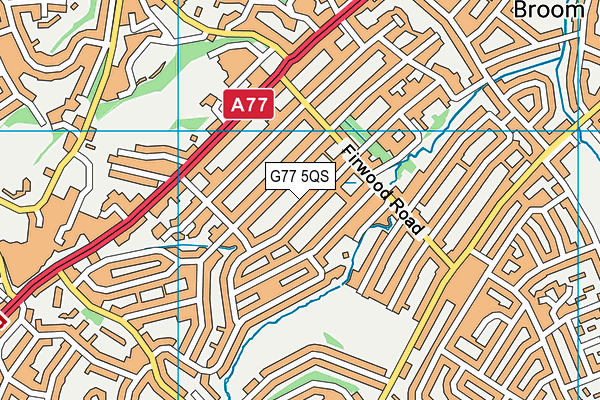 G77 5QS map - OS VectorMap District (Ordnance Survey)