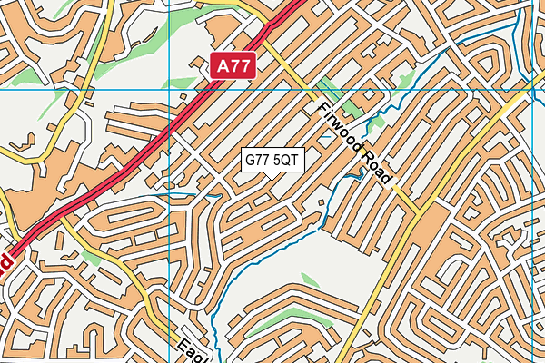 G77 5QT map - OS VectorMap District (Ordnance Survey)