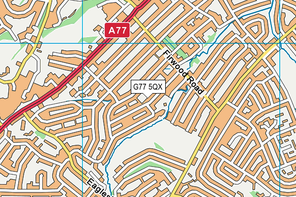 G77 5QX map - OS VectorMap District (Ordnance Survey)