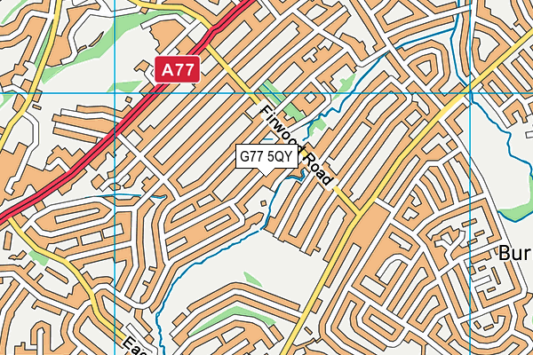 G77 5QY map - OS VectorMap District (Ordnance Survey)