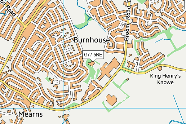 G77 5RE map - OS VectorMap District (Ordnance Survey)