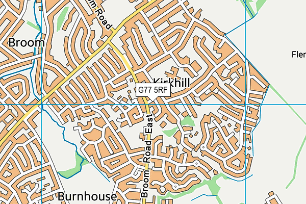 G77 5RF map - OS VectorMap District (Ordnance Survey)