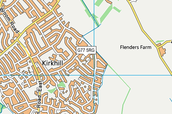 G77 5RG map - OS VectorMap District (Ordnance Survey)