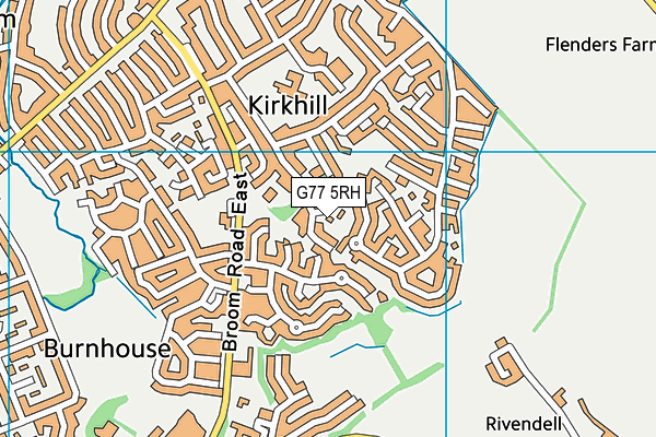 G77 5RH map - OS VectorMap District (Ordnance Survey)