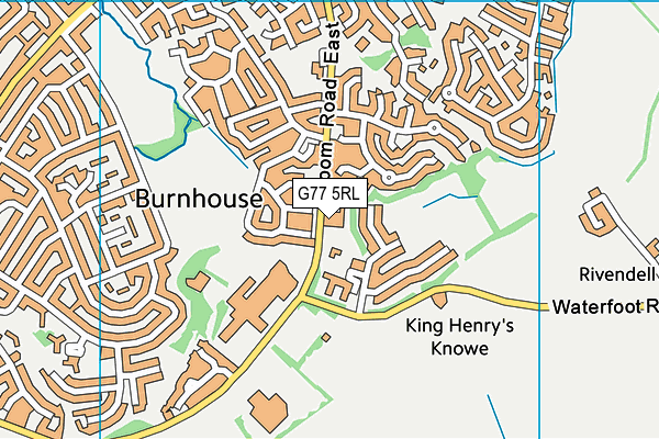 G77 5RL map - OS VectorMap District (Ordnance Survey)