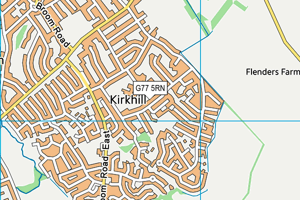 G77 5RN map - OS VectorMap District (Ordnance Survey)