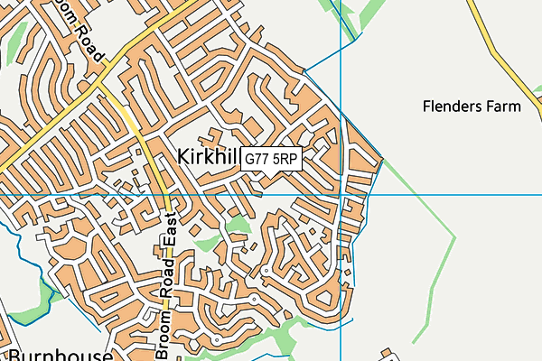 G77 5RP map - OS VectorMap District (Ordnance Survey)