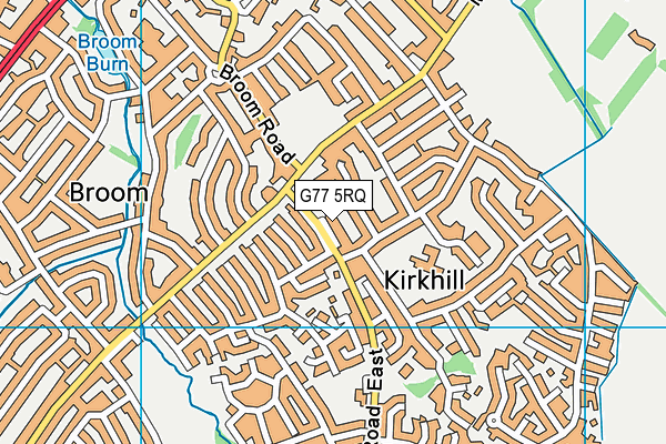 G77 5RQ map - OS VectorMap District (Ordnance Survey)