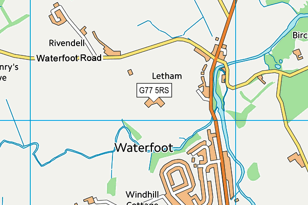 G77 5RS map - OS VectorMap District (Ordnance Survey)