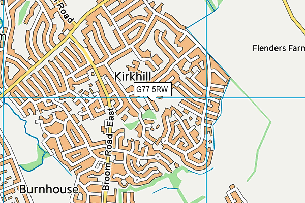 G77 5RW map - OS VectorMap District (Ordnance Survey)