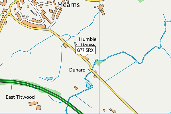 G77 5RX map - OS VectorMap District (Ordnance Survey)