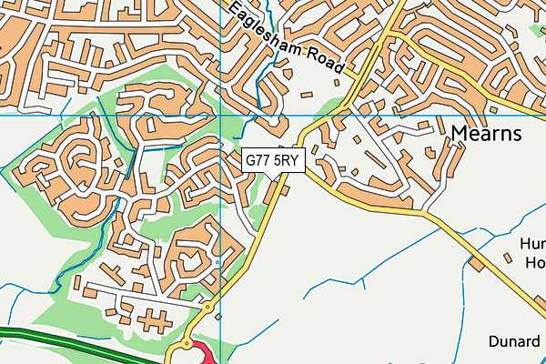 G77 5RY map - OS VectorMap District (Ordnance Survey)