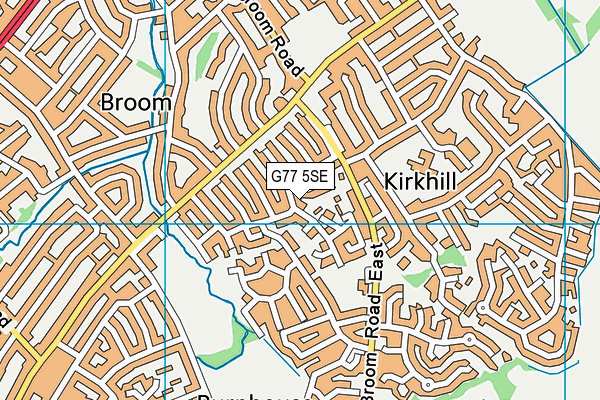 G77 5SE map - OS VectorMap District (Ordnance Survey)