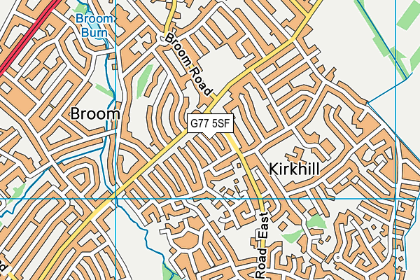 G77 5SF map - OS VectorMap District (Ordnance Survey)