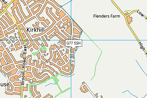 G77 5SH map - OS VectorMap District (Ordnance Survey)