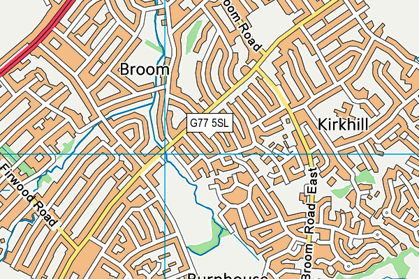 G77 5SL map - OS VectorMap District (Ordnance Survey)