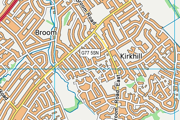 G77 5SN map - OS VectorMap District (Ordnance Survey)