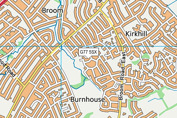 G77 5SX map - OS VectorMap District (Ordnance Survey)