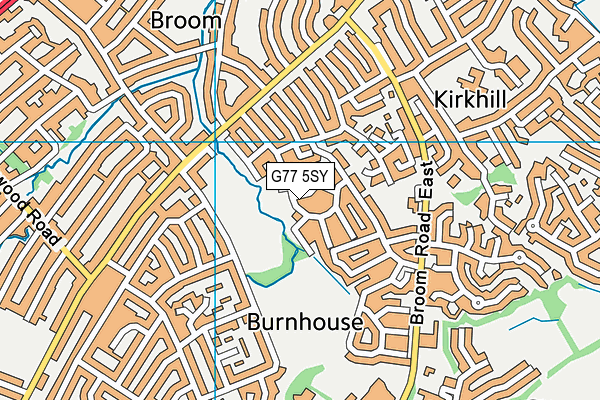 G77 5SY map - OS VectorMap District (Ordnance Survey)