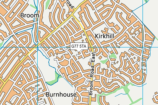 G77 5TA map - OS VectorMap District (Ordnance Survey)