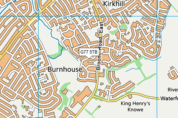 G77 5TB map - OS VectorMap District (Ordnance Survey)