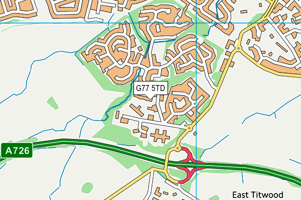 G77 5TD map - OS VectorMap District (Ordnance Survey)