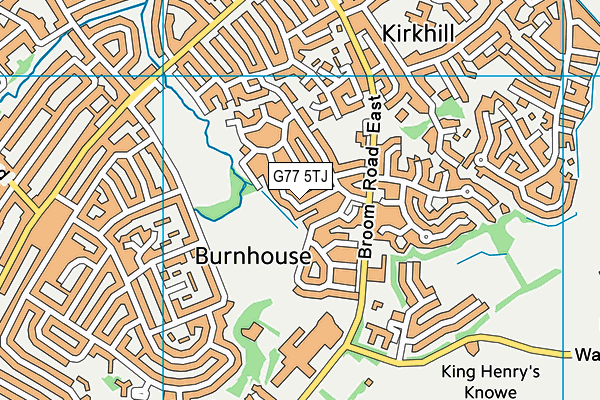 G77 5TJ map - OS VectorMap District (Ordnance Survey)