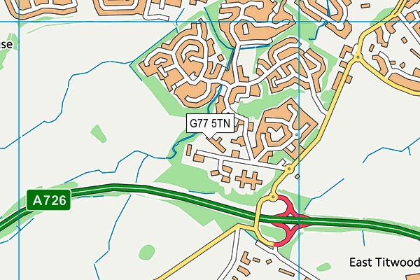 G77 5TN map - OS VectorMap District (Ordnance Survey)