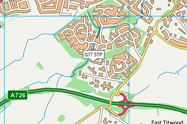 G77 5TP map - OS VectorMap District (Ordnance Survey)