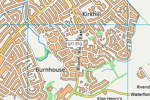 G77 5TQ map - OS VectorMap District (Ordnance Survey)