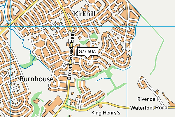 G77 5UA map - OS VectorMap District (Ordnance Survey)