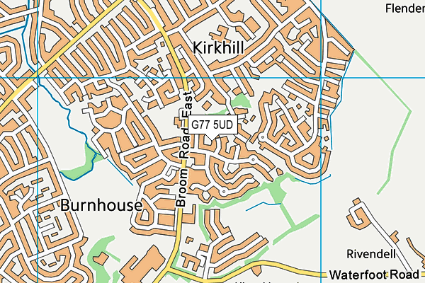 G77 5UD map - OS VectorMap District (Ordnance Survey)