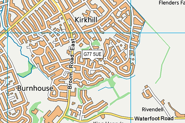 G77 5UE map - OS VectorMap District (Ordnance Survey)