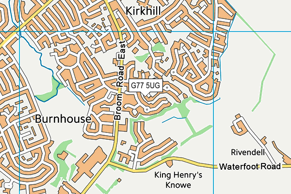 G77 5UG map - OS VectorMap District (Ordnance Survey)