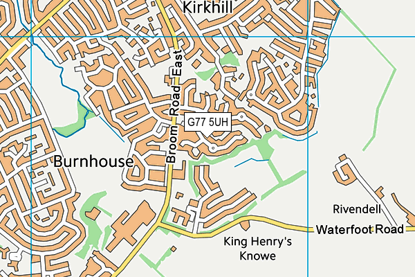 G77 5UH map - OS VectorMap District (Ordnance Survey)