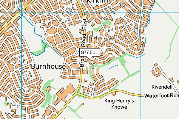 G77 5UL map - OS VectorMap District (Ordnance Survey)