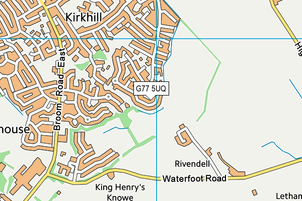 G77 5UQ map - OS VectorMap District (Ordnance Survey)