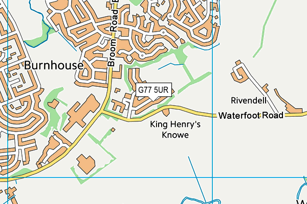 G77 5UR map - OS VectorMap District (Ordnance Survey)