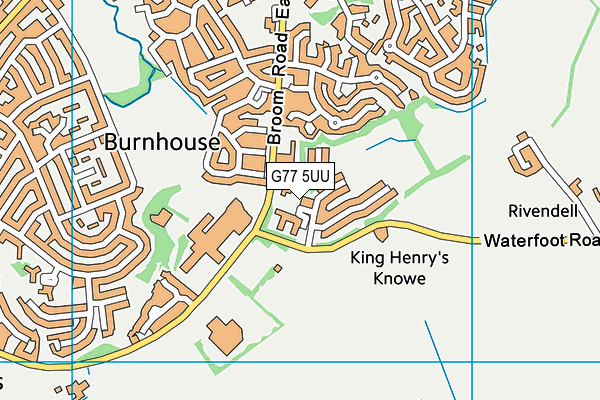 G77 5UU map - OS VectorMap District (Ordnance Survey)