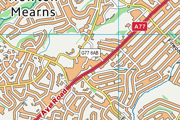 G77 6AB map - OS VectorMap District (Ordnance Survey)