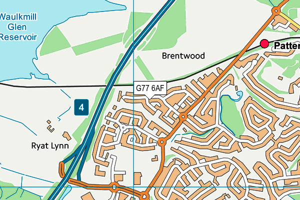 G77 6AF map - OS VectorMap District (Ordnance Survey)