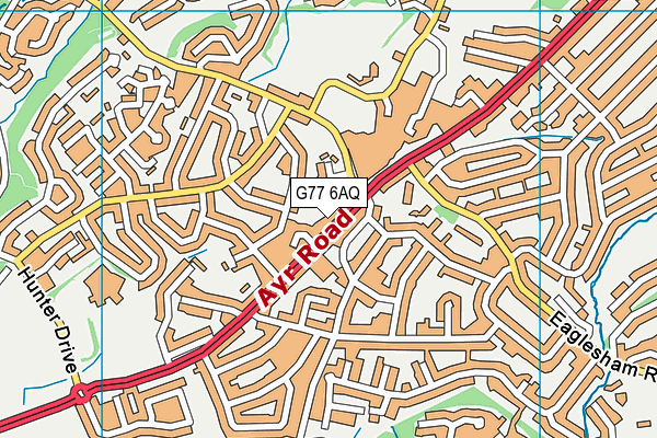 G77 6AQ map - OS VectorMap District (Ordnance Survey)