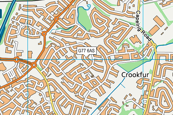 G77 6AS map - OS VectorMap District (Ordnance Survey)