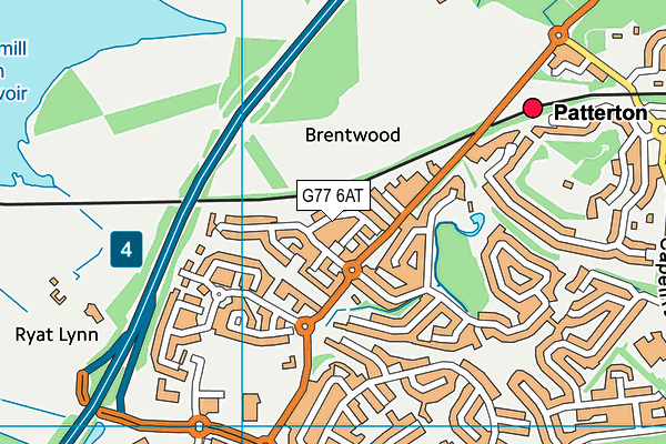 G77 6AT map - OS VectorMap District (Ordnance Survey)