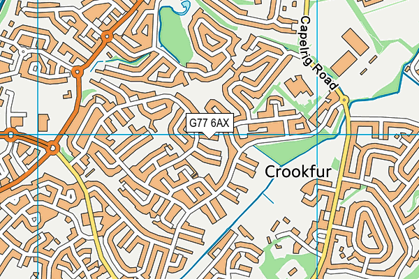 G77 6AX map - OS VectorMap District (Ordnance Survey)