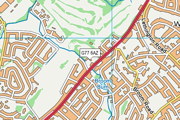 G77 6AZ map - OS VectorMap District (Ordnance Survey)