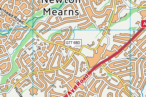 G77 6BD map - OS VectorMap District (Ordnance Survey)