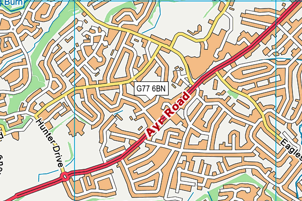 G77 6BN map - OS VectorMap District (Ordnance Survey)