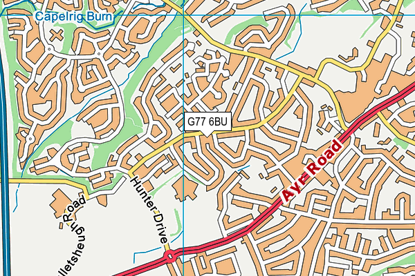 G77 6BU map - OS VectorMap District (Ordnance Survey)