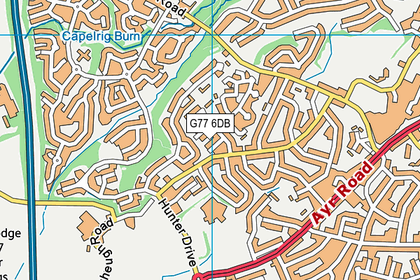 G77 6DB map - OS VectorMap District (Ordnance Survey)